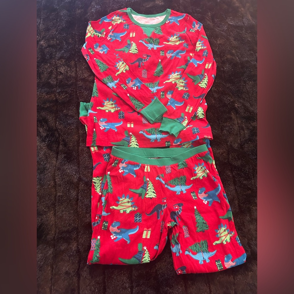 Wondershop Christmas Dino Pajama Set Women’s Small | Red Holiday Sleepwear